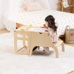 Atmosphera cru017dateur d'intu017drieur for kids Tour d'observation bureau bois (H91 cm) Alba Marron New