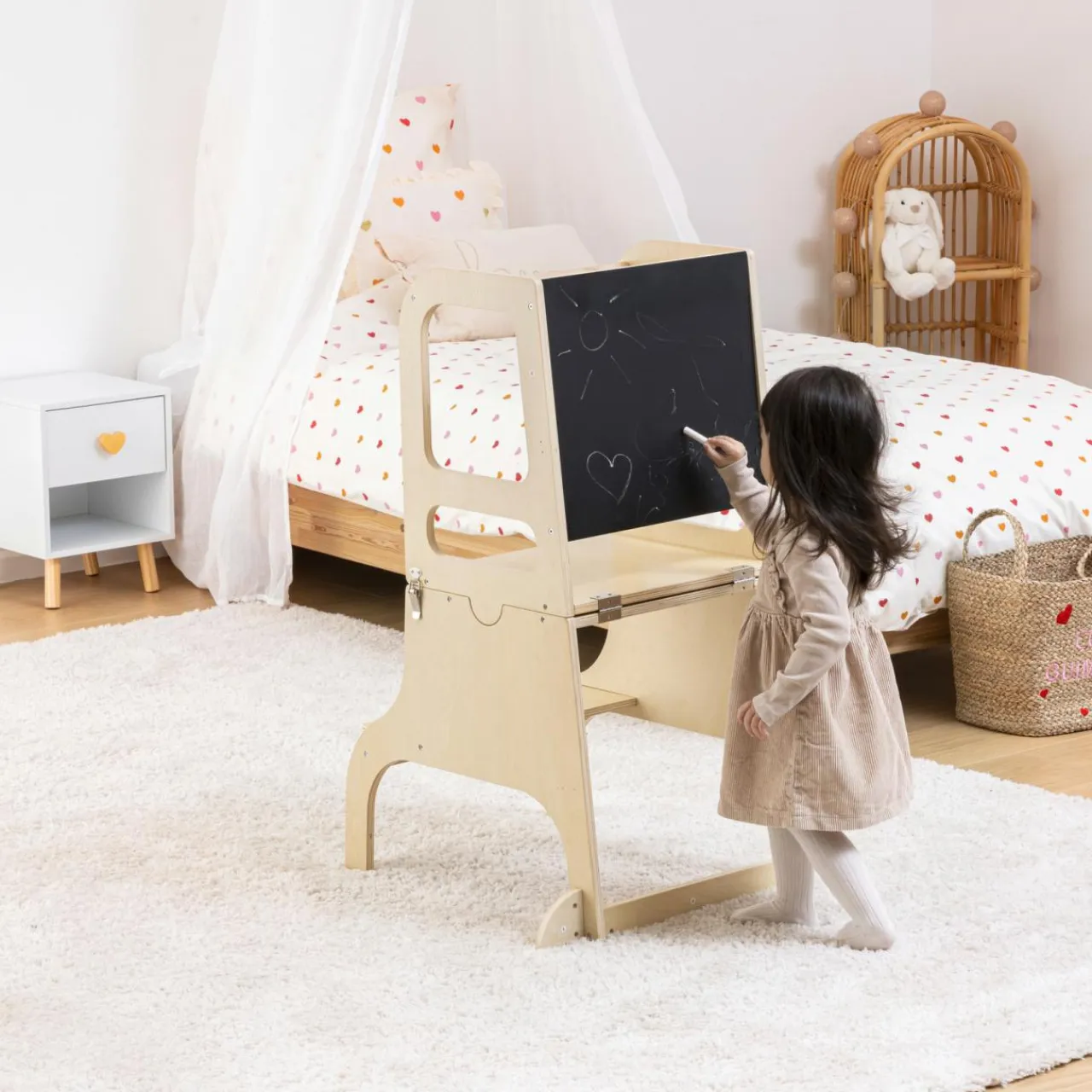 Atmosphera cru017dateur d'intu017drieur for kids Tour d'observation bureau bois (H91 cm) Alba Marron New