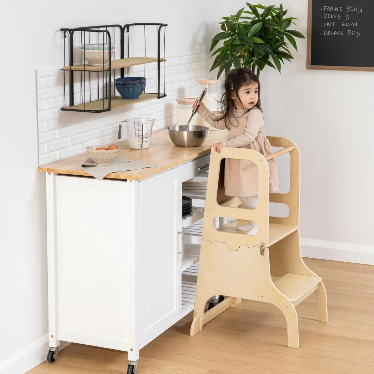 Atmosphera cru017dateur d'intu017drieur for kids Tour d'observation bureau bois (H91 cm) Alba Marron New
