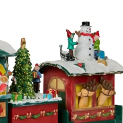 JJA Train de Noël animé et musical (H38 cm) Père Noël et ses lutins Multicolore Discount