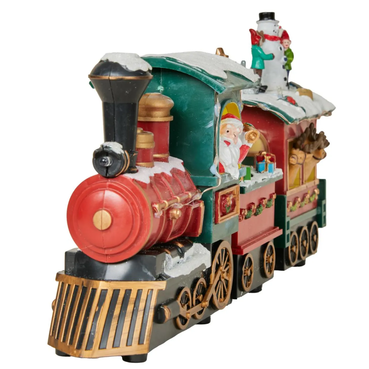 JJA Train de Noël animé et musical (H38 cm) Père Noël et ses lutins Multicolore Discount