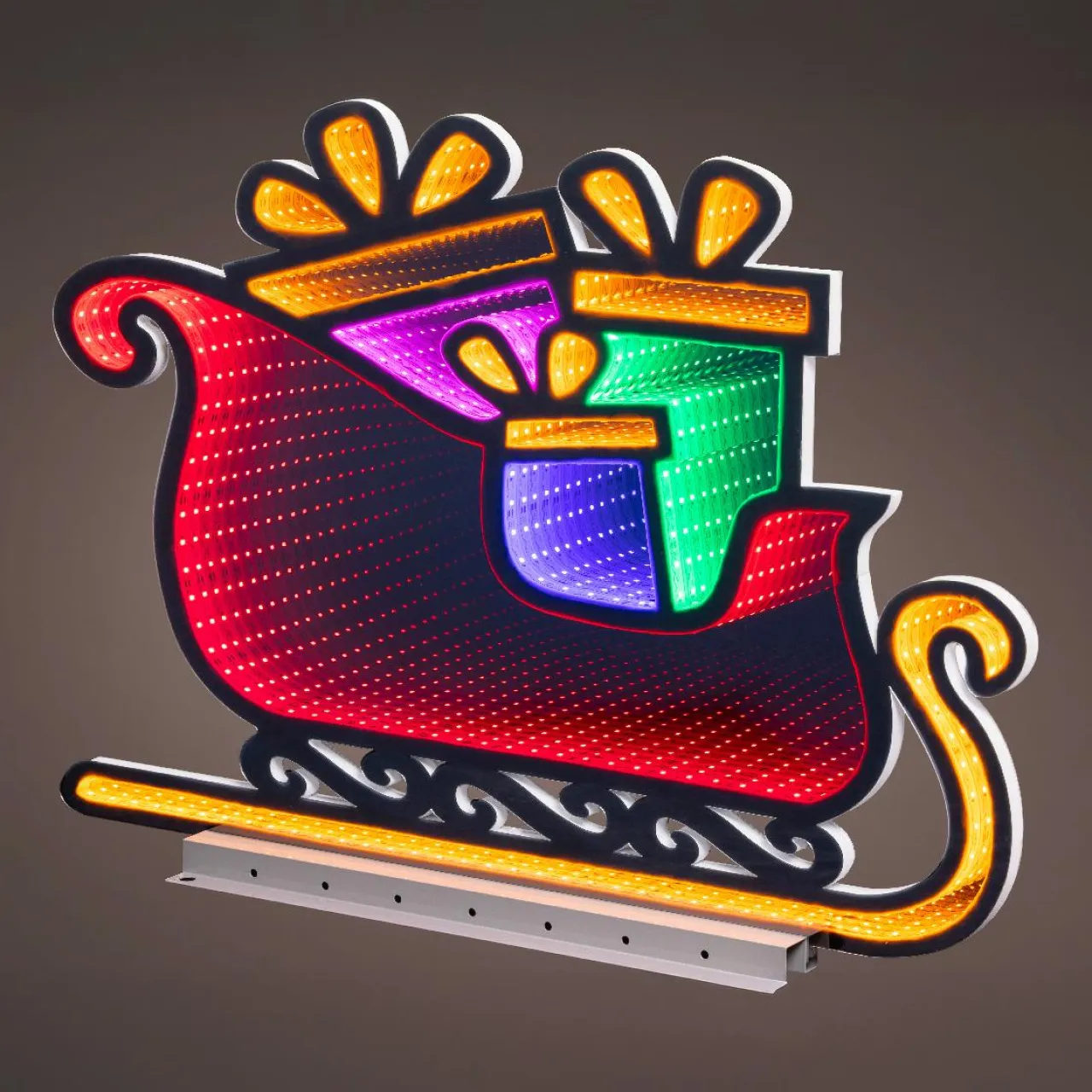 KAEMINGK Traineau du Père Noël lumineux 396 LED (H45 cm) Infinity Multicolore Hot