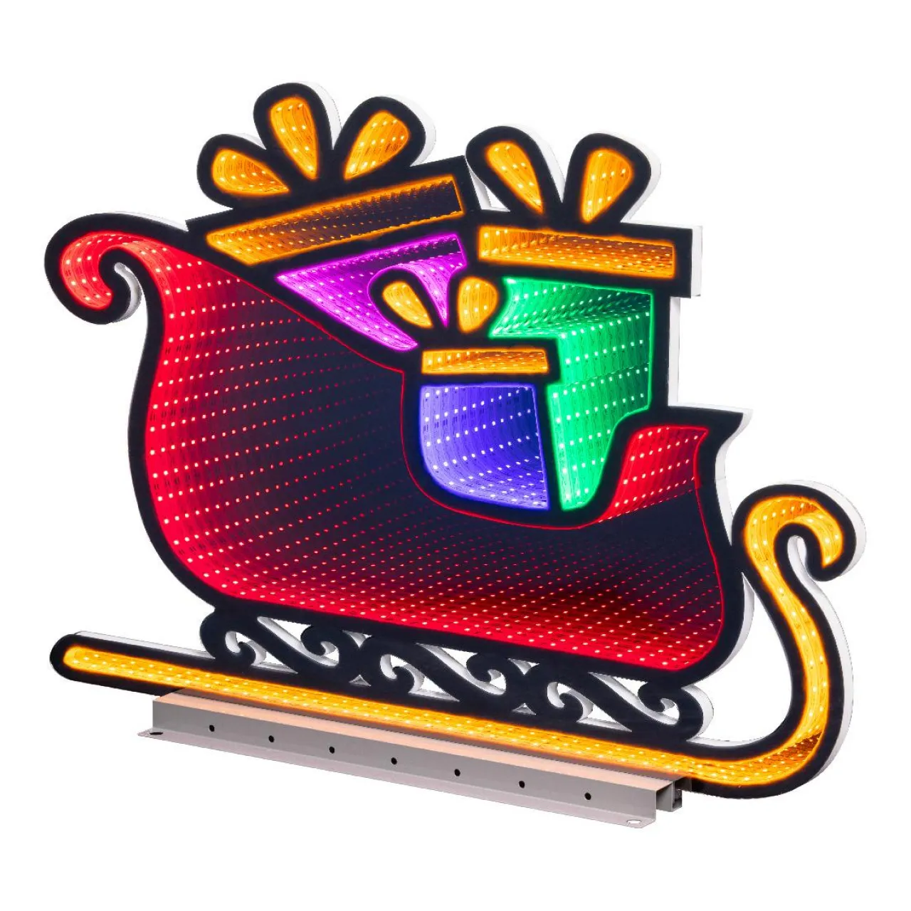 KAEMINGK Traineau du Père Noël lumineux 396 LED (H45 cm) Infinity Multicolore Hot