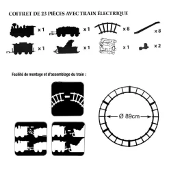 Feeric Lights & Christmas Train électrique à piles (D89 cm) pour sapin Montparnasse Online