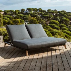 MOBELLIA Transat double en aluminium Monte Carlo Gris Anthracite Discount
