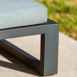 MOBELLIA Transat en aluminium Elba Gris Anthracite Outlet