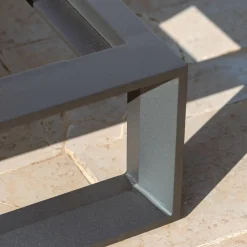 MOBELLIA Transat en aluminium Elba Gris Anthracite Outlet