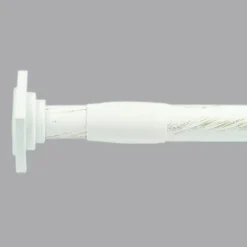 LUANCE Tringle autobloquante extensible (L70 - L120 cm / D22 mm) Carré Blanc New