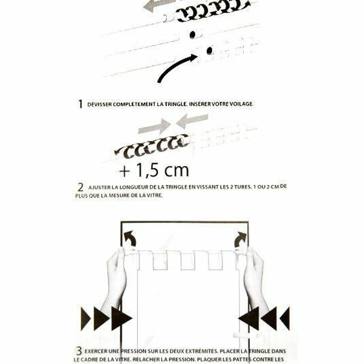LUANCE Tringle extensible Fix'vit (30 à 50 cm) Blanc Discount