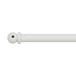 LUANCE Tringle voilage extensible ronde (L60 - 80 cm /D7 mm) Pietro mat Blanc Clearance