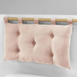 EMINZA Tête de lit coussin gaze de coton (80 x 50 cm) Gaïa Rose poudré New