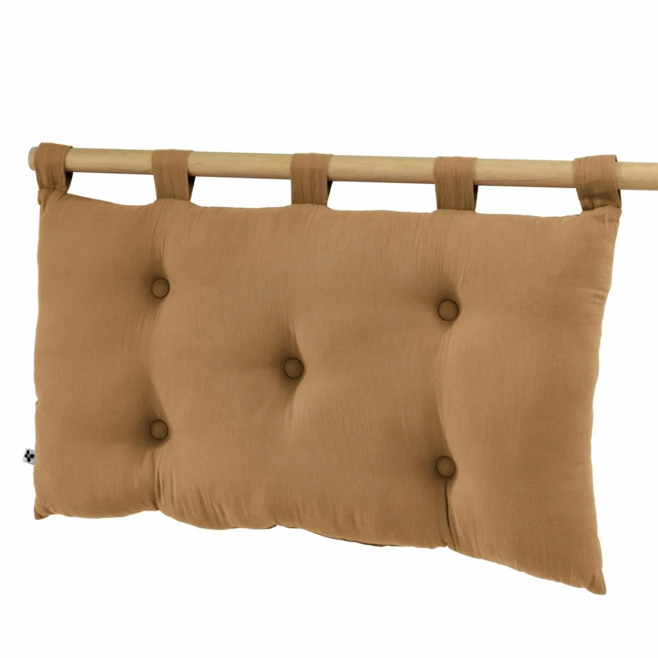 EMINZA Tête de lit coussin gaze de coton (80 x 50 cm) Gaïa Camel Discount