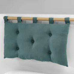 EMINZA Tête de lit coussin gaze de coton (80 x 50 cm) Gaïa Bleu canard Hot