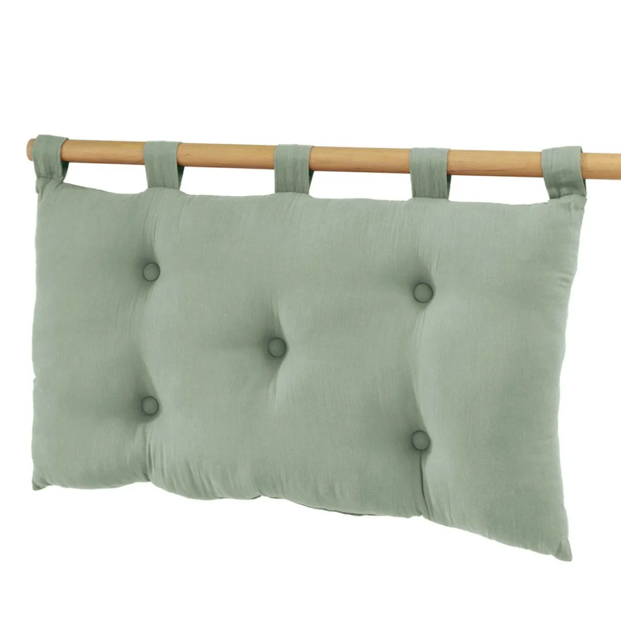 EMINZA Tête de lit coussin gaze de coton (80 x 50 cm) Gaïa Vert Eucalyptus Online