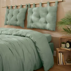 EMINZA Tête de lit coussin gaze de coton (80 x 50 cm) Gaïa Vert Eucalyptus Online