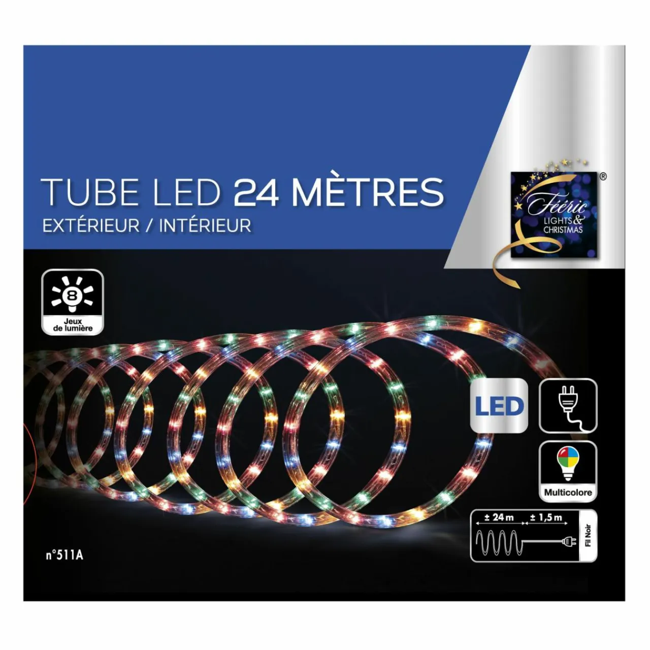 Feeric Lights & Christmas Tube lumineux 432 LED (24 m) Multicolore Sale