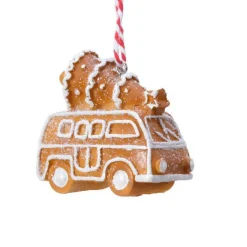 KAEMINGK Van de Noël à suspendre (H7 cm) Pain d'épices gourmand Marron New