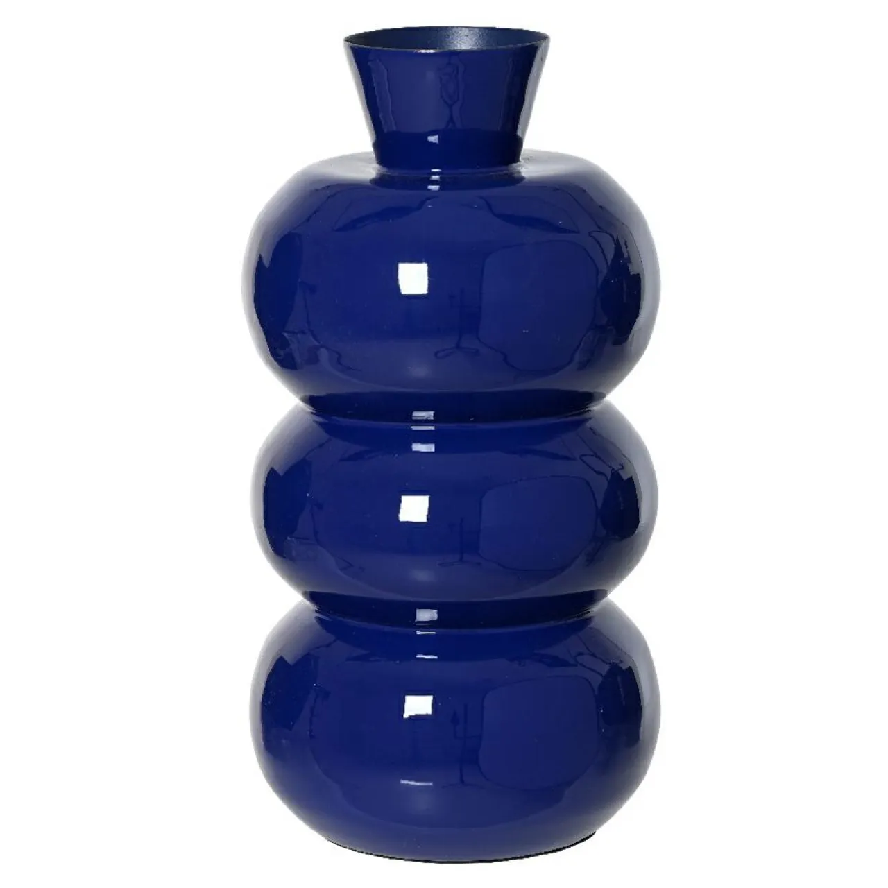 #N/A Vase en métal émaillé fait main (H33 cm) Serena roi brillant Bleu Online