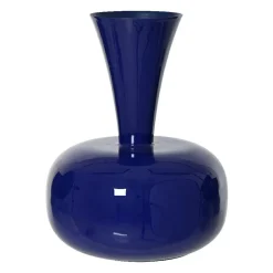 #N/A Vase en métal émaillé fait main (H23 cm) Cléa roi brillant Bleu Best