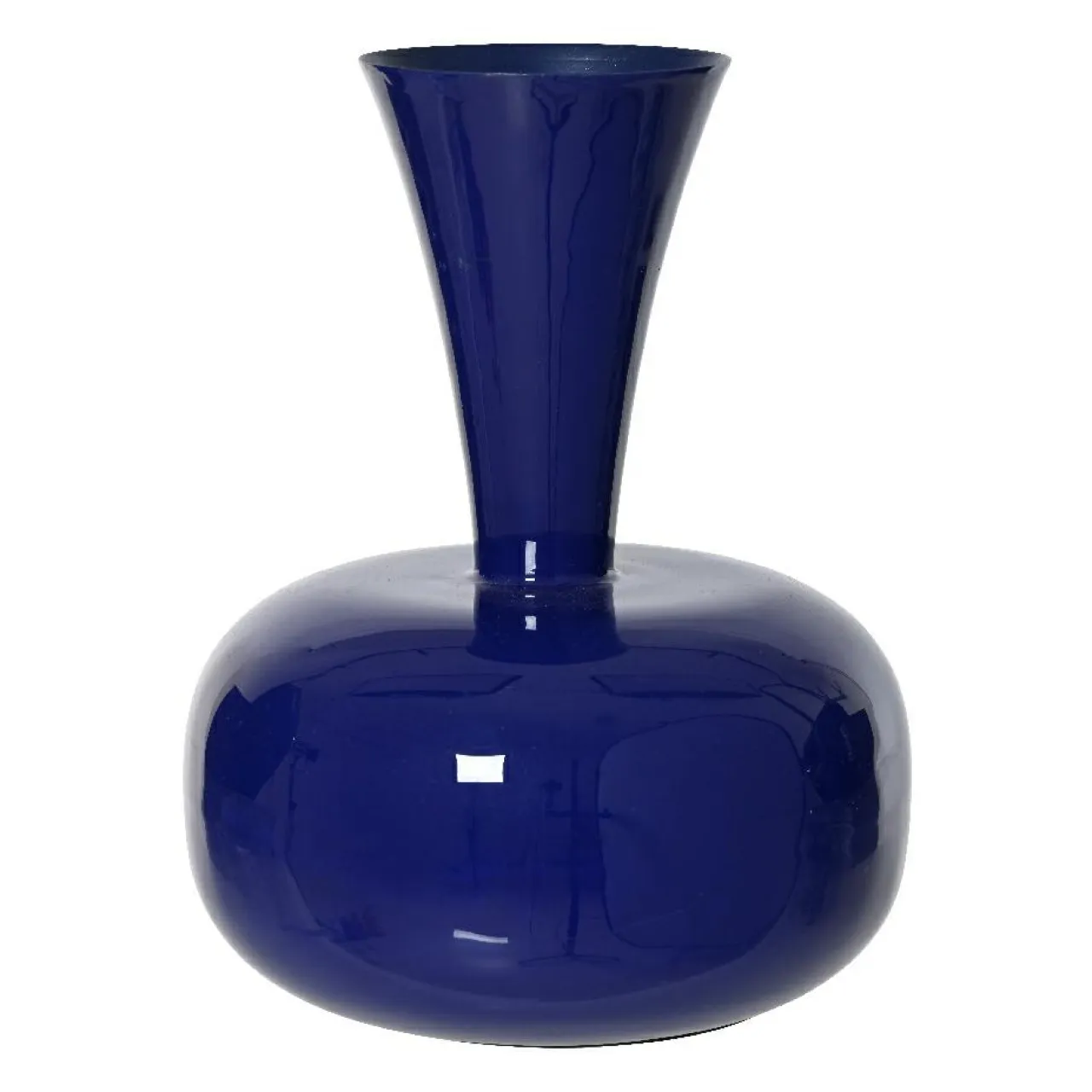 #N/A Vase en métal émaillé fait main (H23 cm) Cléa roi brillant Bleu Best