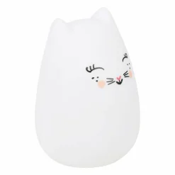 OSTARIA Veilleuse LED enfant (H12 cm) Chat he Blanc Hot