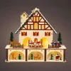 KAEMINGK Village de Noël en bois lumineux et musical à piles (27 x H24 cm) Chalet Suisse Coloré Sale