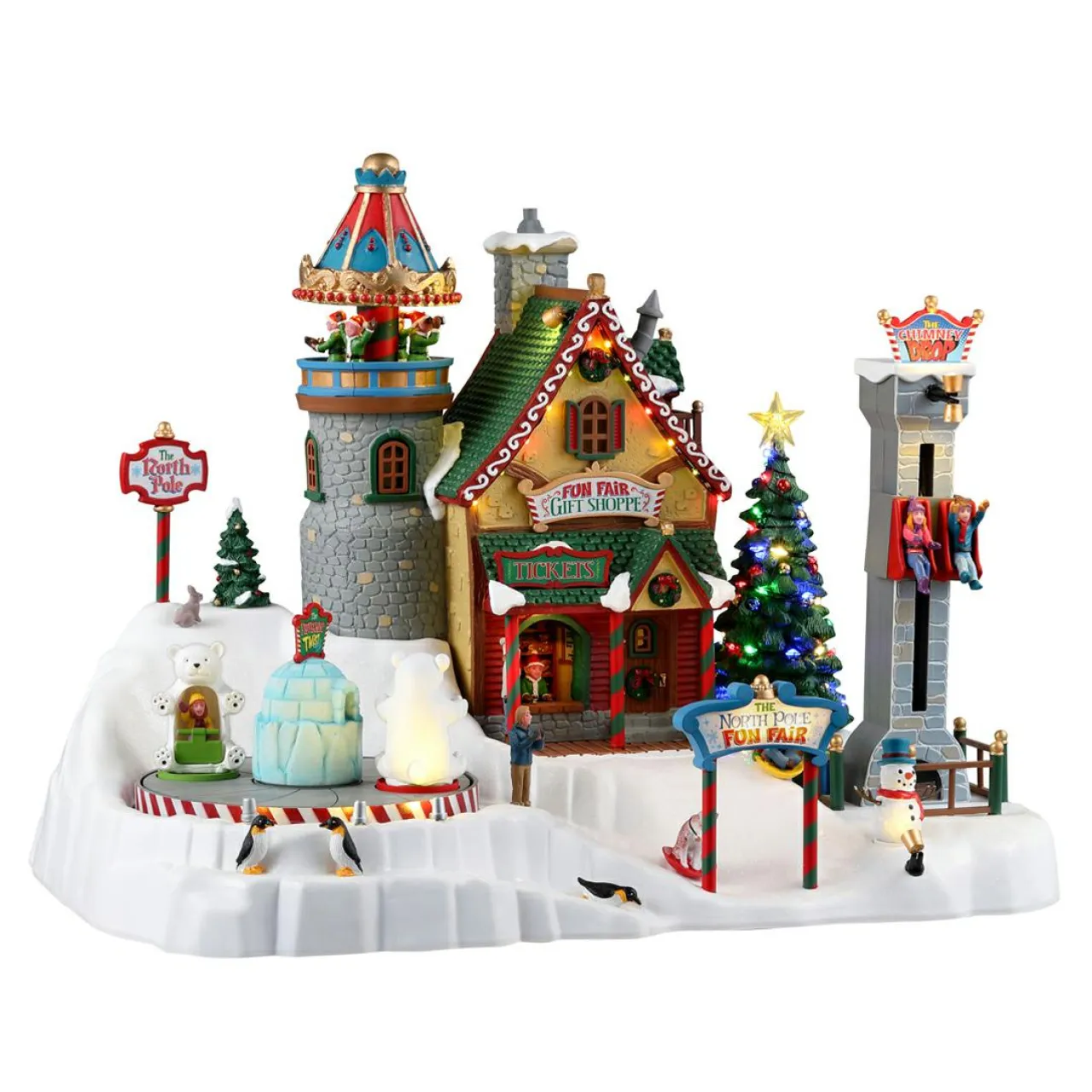 LEMAX Village de Noël lumineux, musical et animé Fête foraine du Pôle Nord New