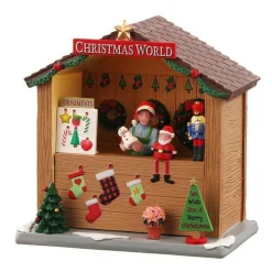 LEMAX Village de Noël lumineux à piles Kiosque Christmas World Outlet