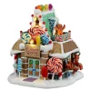 LEMAX Village de Noël lumineux à piles Boutique de Bonbons Lollipop Sale