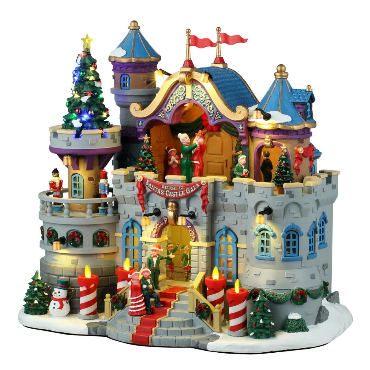 LEMAX Village de Noël lumineux, musical et animé Gala au château du Père Noël Sale