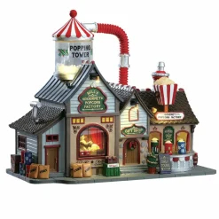LEMAX Village de Noël lumineux, musical et en mouvement Fabrique de Pop Corn Sale