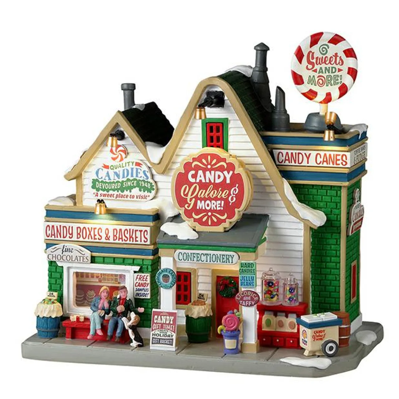 LEMAX Village de Noël lumineux à piles La confiserie Candy Galore & More Clearance