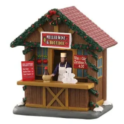 LEMAX Village de Noël lumineux Stand de cidre et vin chaud New