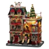 LEMAX Village de Noël lumineux, musical et animé Fête du Père Noël sur les toits Best