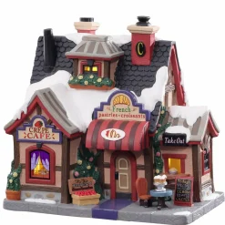 LEMAX Village de Noël à piles lumineux Le Crêpe Café