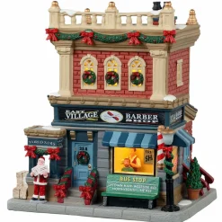 LEMAX Village de Noël à piles lumineux Barbier de East village New