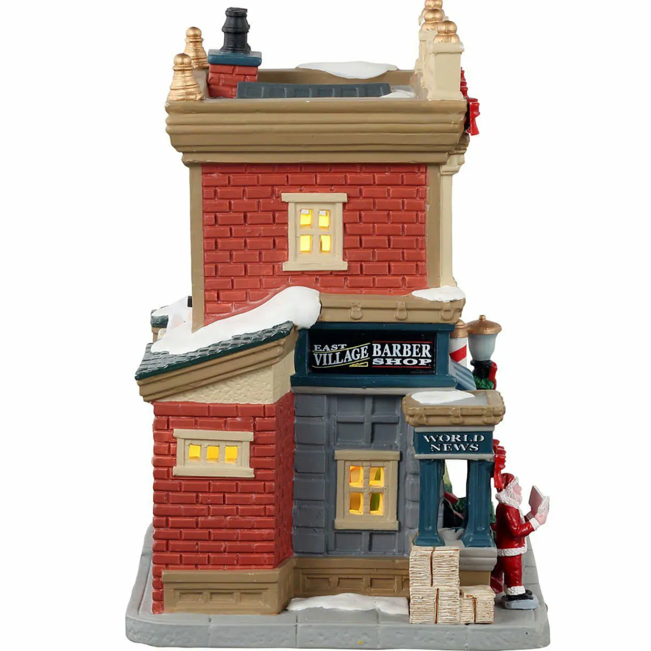 LEMAX Village de Noël à piles lumineux Barbier de East village New