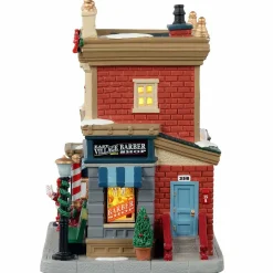 LEMAX Village de Noël à piles lumineux Barbier de East village New