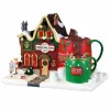 LEMAX Village de Noël à piles lumineux Spa au chocolat chaud New