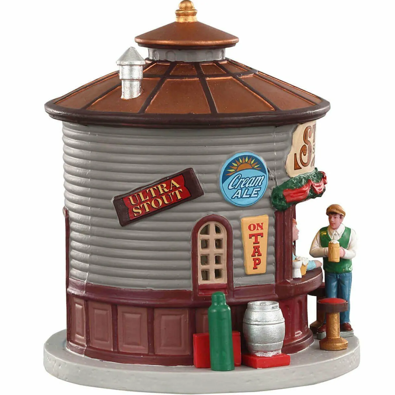 LEMAX Village de Noël à piles lumineux Le kiosque Stout Shack Hot