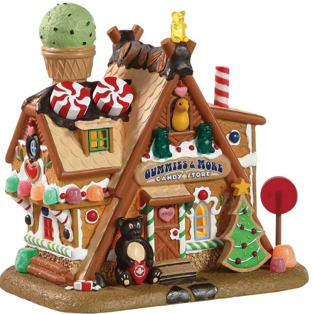 LEMAX Village de Noël à piles lumineux Confiserie Sale