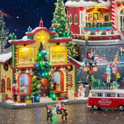 LEMAX Village de Noël à piles lumineux Boutique de Cranberry Hill Hot