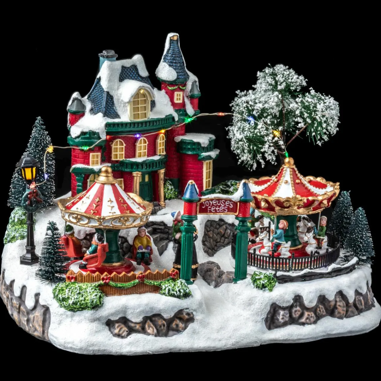 Feeric Lights & Christmas Village de Noël lumineux et animé "Joyeuses fêtes" Outlet