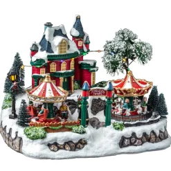 Feeric Lights & Christmas Village de Noël lumineux et animé "Joyeuses fêtes" Outlet