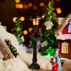 KAEMINGK Village de Noël lumineux et animé (H31 cm) Aventures d'hiver Multicolore New
