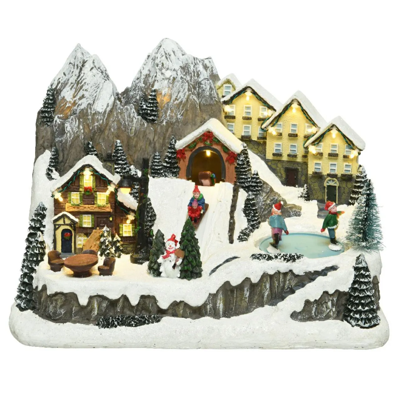 KAEMINGK Village de Noël lumineux et musical Chalets en montagne Hot