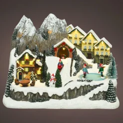 KAEMINGK Village de Noël lumineux et musical Chalets en montagne Hot