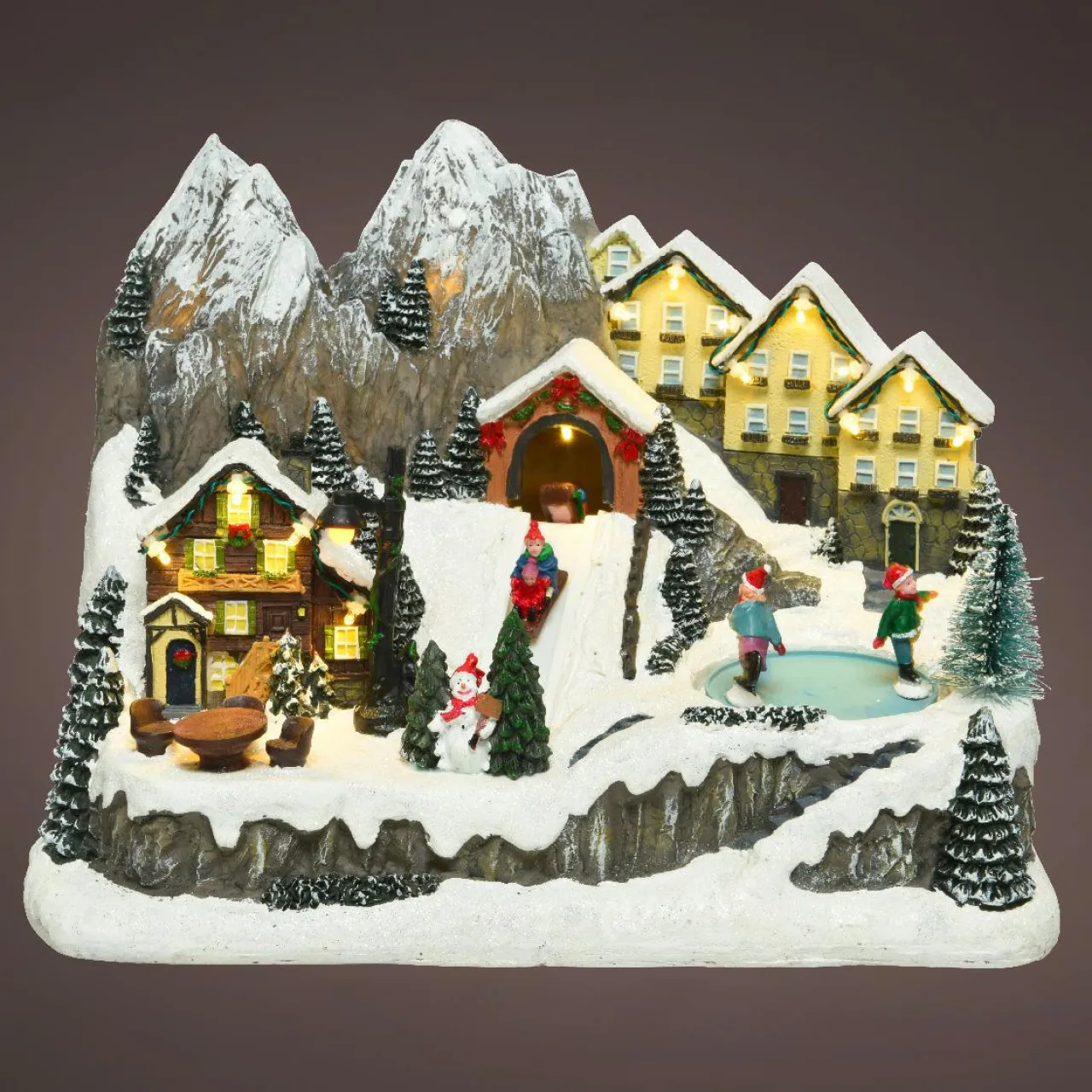 KAEMINGK Village de Noël lumineux et musical Chalets en montagne Hot