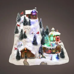 KAEMINGK Village de Noël lumineux et musical Station de ski animée Best
