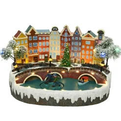 KAEMINGK Village de Noël lumineux et musical Amsterdam Clearance